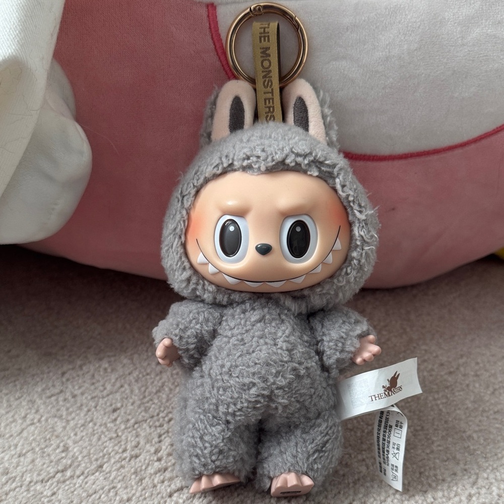 The Monsters Gray Plush Keychain for Small Pets